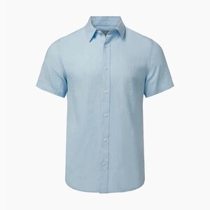 Standard Short Sleeve Linen Shirt | Cool Blue